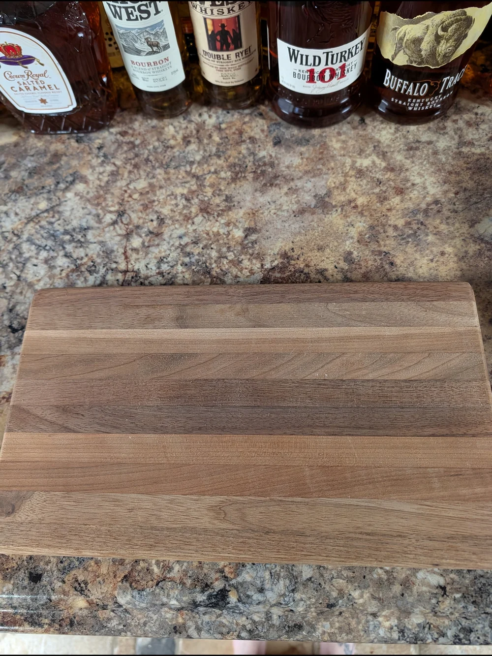 Wood Edge Grain Cutting Board - Brown Kitchen Prep Surface